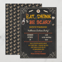 Costume Party Halloween, Eat Drink & Be Scary