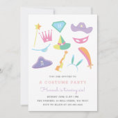 Costume Party Kids verjaardagsfeestje Rainbow 001 Kaart (Voorkant)