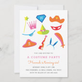 Costume Party Kids verjaardagsfeestje Rainbow 003 Kaart (Voorkant)