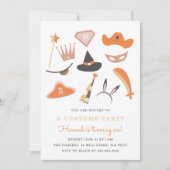 Costume Party Kinderen verjaardagsfeest Halloween Kaart (Voorkant)