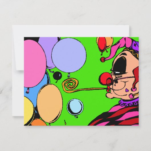 Costume Party Masquerade Ball Harlequin Uitnodigin Kaart (Voorkant)