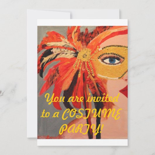 Costume party-uitnodiging kaart (Voorkant)