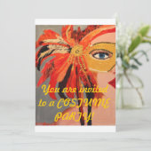 Costume party-uitnodiging kaart (Staand voorkant)