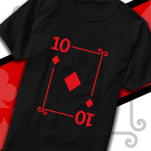 Costume Ten Kaart 10 van diamanten T-shirt
