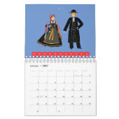 Costume traditionnel d'Alsace, Frankrijk Kalender (Jan 2027)