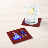 Costume traditionnel de Picardie, Frankrijk Kartonnen Onderzetters (Insitu)