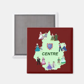 Costume traditionnel du Centre, Frankrijk Magneet (Voorkant / Achterkant)