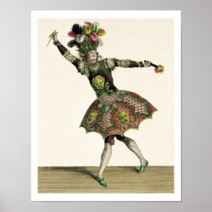 Costume voor een demon in 'Armide', 'Psyche' en 'S Poster