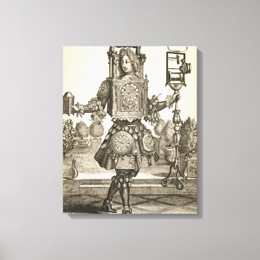 Costume voor een Klokmaker, pub. van Gerard Valck Canvas Afdruk (Voorkant)