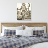 Costume voor een Klokmaker, pub. van Gerard Valck Canvas Afdruk (Insitu (Slaapkamer))