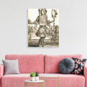Costume voor een Klokmaker, pub. van Gerard Valck Canvas Afdruk (Insitu (Woonkamer))