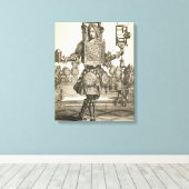 Costume voor een Klokmaker, pub. van Gerard Valck Canvas Afdruk (Insitu (Houten vloer))