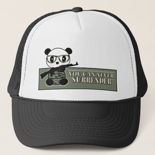 Costumed Camo Panda Beer - Militair Beer Panda Trucker Pet (Voorkant)