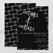 Costumes and Cocktails Halloween Kaart (Voorkant / Achterkant)