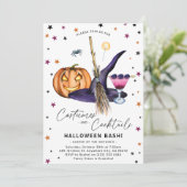 Costumes & Cocktails Adult Halloween Party Kaart (Staand voorkant)