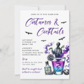 Costumes & Cocktails Halloween Party Kaart (Voorkant)