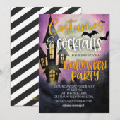 Costumes & Cocktails Halloween Party Kaart (Voorkant / Achterkant)