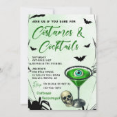Costumes & Cocktails Halloween Party Kaart (Voorkant)