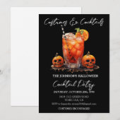 Costumes & Cocktails Halloween Party Waterverf Kaart (Voorkant / Achterkant)