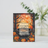 Costumes & Cocktails Halloween Party Waterverf Uitnodiging Briefkaart (Staand voorkant)