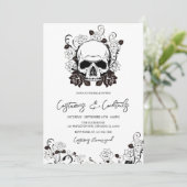 Costumes en Cocktails Adult Halloween Invitation Kaart (Staand voorkant)