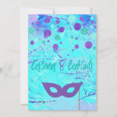 Costumes en Cocktails Halloween Party Invitation Kaart (Voorkant)