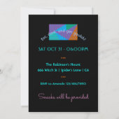 Costumes en Cocktails Halloween Party Invitation Kaart (Achterkant)