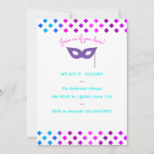 Costumes en Cocktails Halloween Party Invitation Kaart (Achterkant)