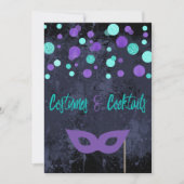 Costumes en Cocktails Halloween Party Invitation Kaart (Voorkant)