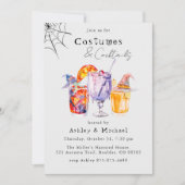 Costumes en Cocktails Halloween Party Kaart (Voorkant)