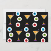 Costumes en Cocktails oogbollen drinken met katten Kaart (Achterkant)