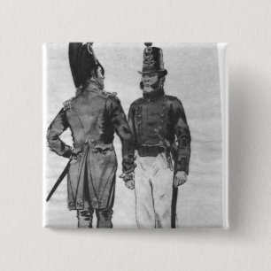 Costumes of French Marines from 1804 to 1814 Vierkante Button 5,1 Cm