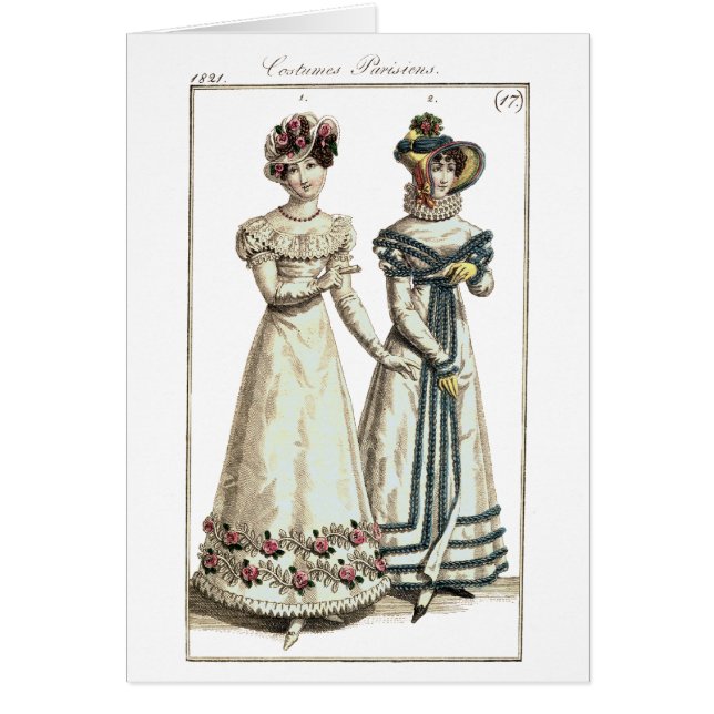 Costumes Parisiens 1821 Mode Bord (Voorkant)