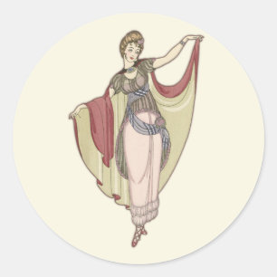 Costumes Parisiens- Dance-jurk, mode Ronde Sticker