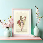 Costumes Parisiens- Dance-Poster Poster<br><div class="desc">Jonge vrouw in een dansjurk voor iemand van 16 tot 18 jaar. Afdruk van het mode magazine Journal des Dames et des Modes (1912-1914).</div>