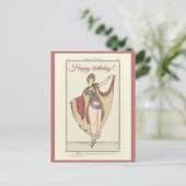 Costumes Parisiens- Dansjurk, Verjaardag Briefkaart (Staand voorkant)