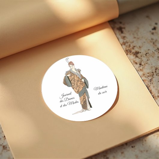 Costumes Parisiens- Manteau du soir Classic Round Ronde Sticker