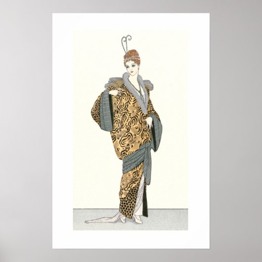 Costumes Parisiens- Vintage Mode Poster (Voorkant)