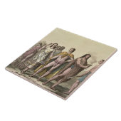 Costumes van de Mexicanen (kleurengraving) Tegeltje (Zijkant)