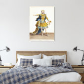 Costuum voor Apollo in de opera "Phaethon", engrav Canvas Afdruk (Insitu (Slaapkamer))
