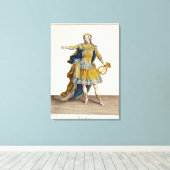 Costuum voor Apollo in de opera "Phaethon", engrav Canvas Afdruk (Insitu (Houten vloer))