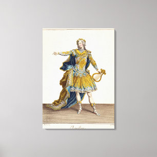 Costuum voor Apollo in de opera "Phaethon", engrav Canvas Afdruk