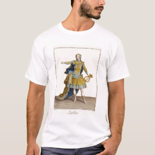 Costuum voor Apollo in de opera "Phaethon", engrav T-shirt