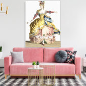 Costuum voor de koningin van de Sylphs in de balle Canvas Afdruk (Insitu (Woonkamer))
