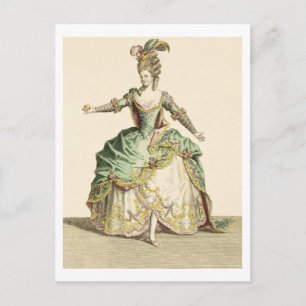 Costuum voor Venus in verscheidene opera's, gegrav Briefkaart