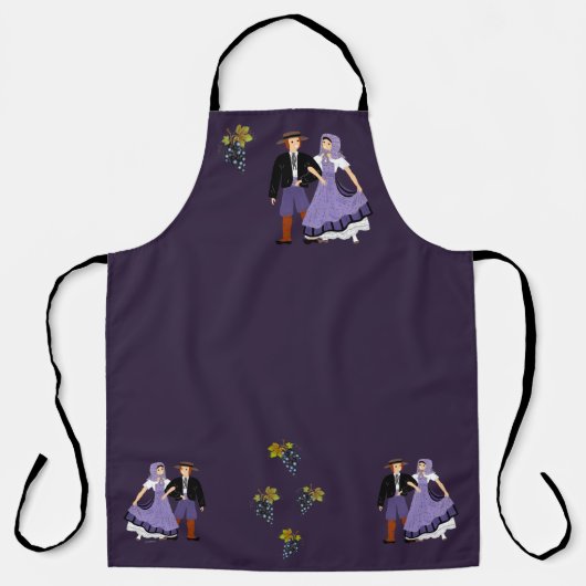 Costuums van wijnbouwers uit Bourgondië, Frankrijk Schort (Voorkant)