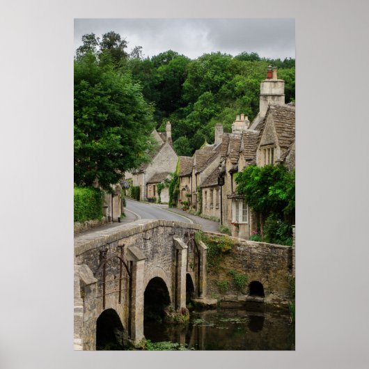 Costwolds dorp Castle Combe posterprint Poster (Voorkant)