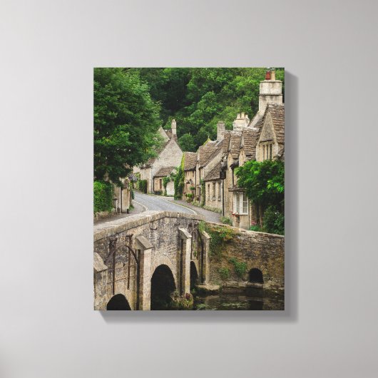 Costwolds stad Kasteel Combe verticale canvas prin Afdruk (Voorkant)