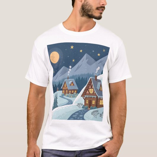 Cosy Alpine Towns T-shirt (Voorkant)