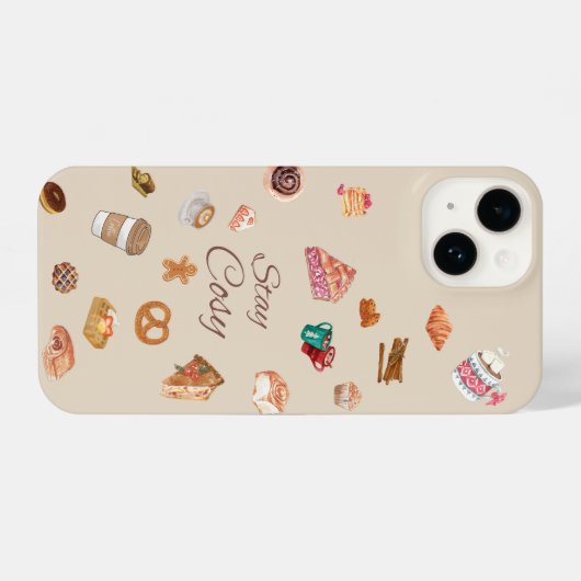 cosy and cute Autumn phone case iPhone Hoesje (Achterkant horizontaal)
